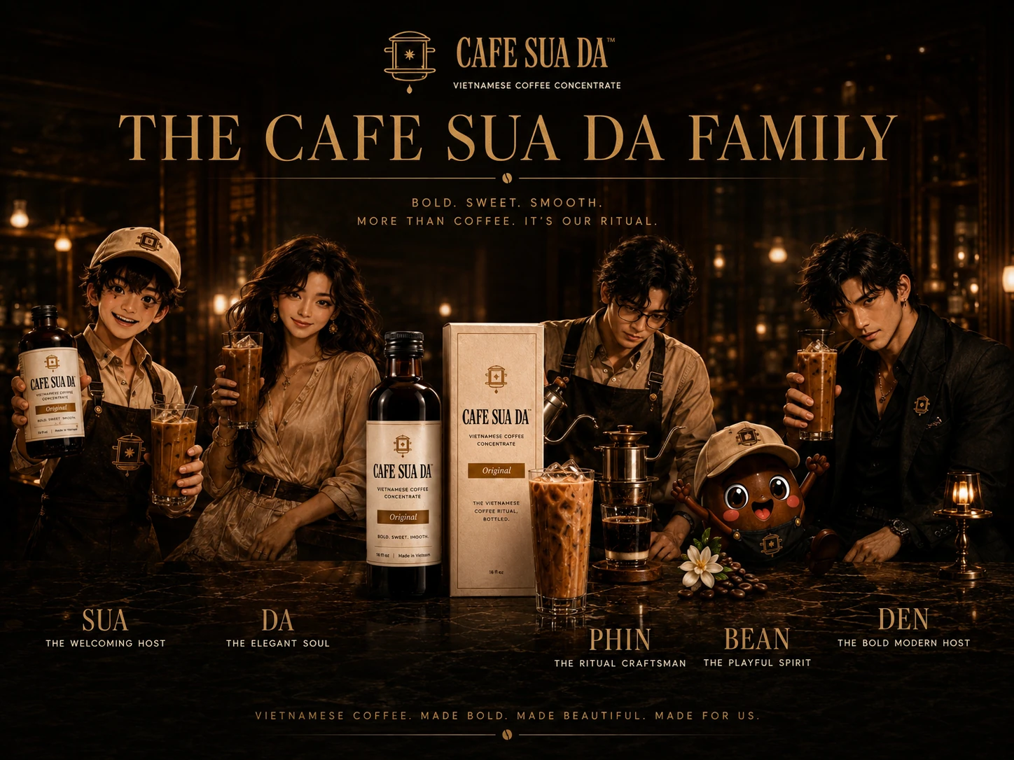 CAFE SUA DA Family group image
